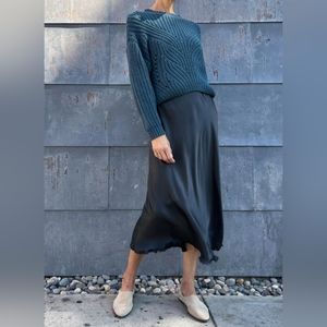 Pharaoh Riley Skirt in Vintage Satin - Lava